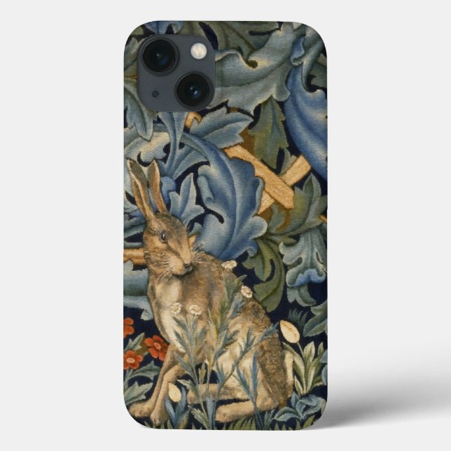 William Morris Forest Rabbit Blommigt Art nouveau (Baksida)