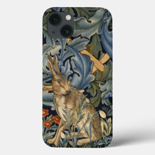 William Morris Forest Rabbit Blommigt Art nouveau (Baksida)