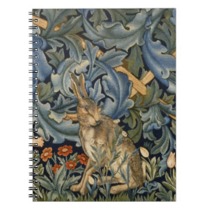 William Morris Forest Rabbit Blommigt Art nouveau Anteckningsbok