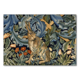 William Morris Forest Rabbit Blommigt Art nouveau Bordsnummer