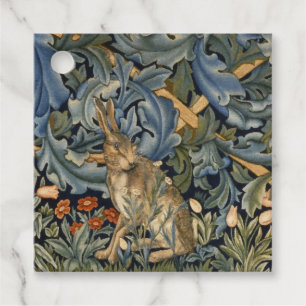 William Morris Forest Rabbit Blommigt Art nouveau Gåvor Etiketter