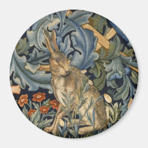 William Morris Forest Rabbit Blommigt Art nouveau Magnet
