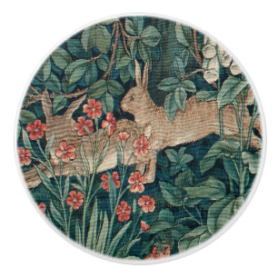 William Morris Forest Rabbit Blommigt Tapestry Knopp