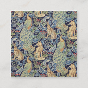 William Morris Forest Rabbit Fyrkantigt Visitkort