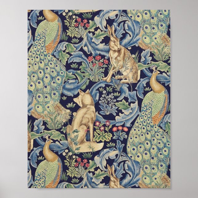 William Morris Forest Rabbit Poster (Framsidan)