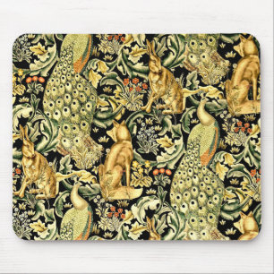 William Morris Forest Tapestry Fox Hare Peacock Musmatta