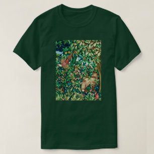 William Morris Fox och Pheasant Tapestry Print T Shirt