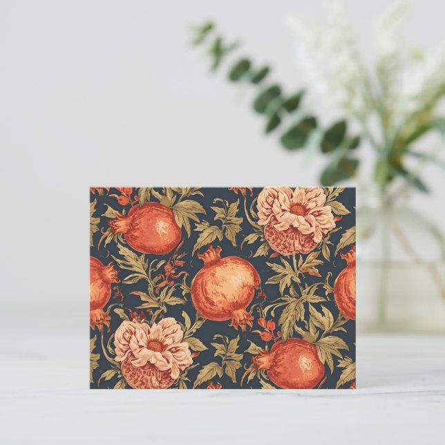 William Morris Fruit Granatäppelmönster Vykort (Stående Fram)