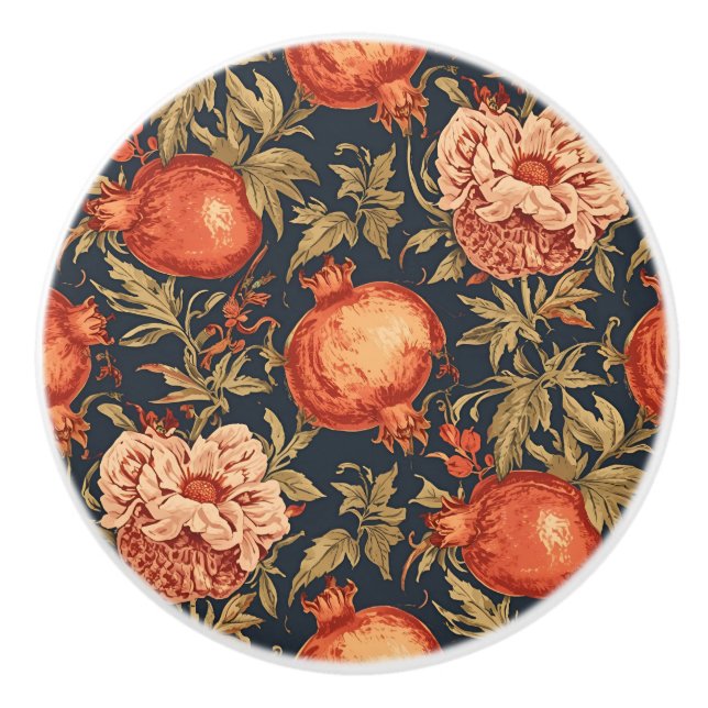 William Morris Fruit Granatäpple mönster Knopp (Framsidan)