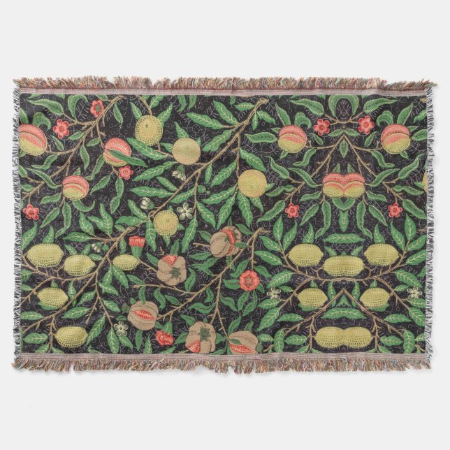 William Morris Fruit mönster Vintage Filt (Framsidan)