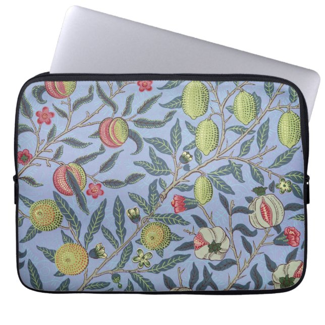 William Morris Fruit Pomegranate Blue Ornament Laptop Fodral (Framsidan)