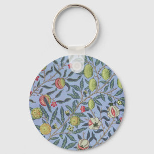 William Morris Fruit Pomegranate Blue Ornament Nyckelring