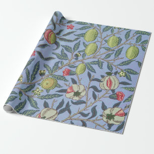 William Morris Fruit Pomegranate Blue Ornament Presentpapper