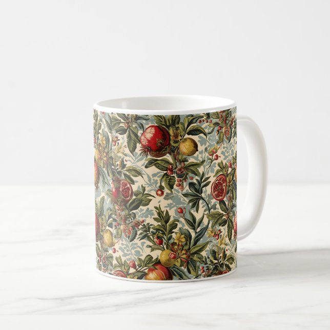 William Morris Fruit Pomegranate mönster Kaffemugg (Framsida höger)