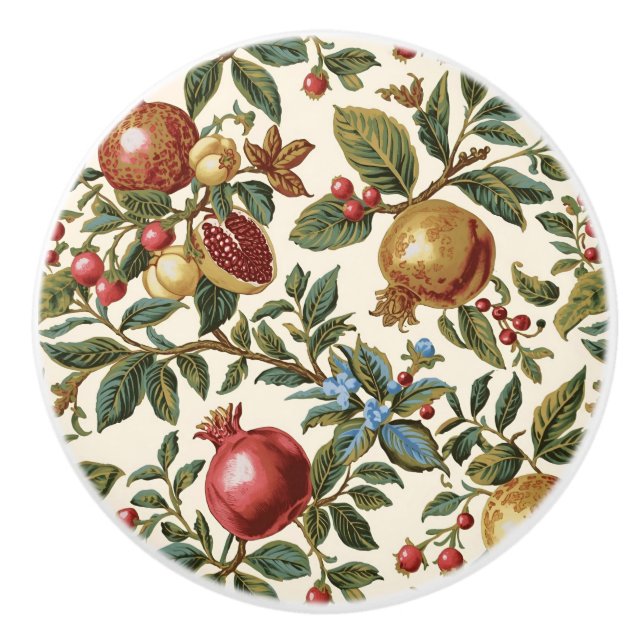 William Morris Fruit Pomegranate mönster Knopp (Framsidan)