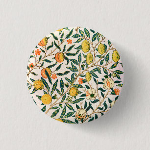 William Morris Fruit Pomegranate White Ornament Knapp