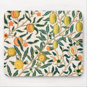 William Morris Fruit Pomegranate White Ornament Musmatta