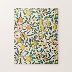 William Morris Fruit Pomegranate White Ornament Pussel
