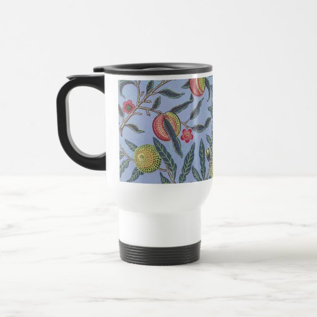 William Morris frukt Granatäpple Blå Ornament Resemugg (Vänster)
