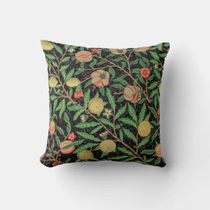 William Morris frukt Granatäpple Blommönster Kudde