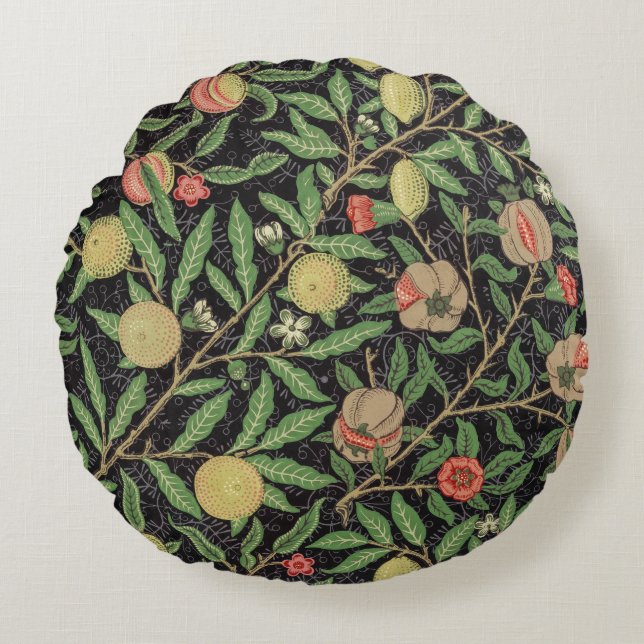William Morris fruktmönster (1862)  Rund Kudde (Framsidan)