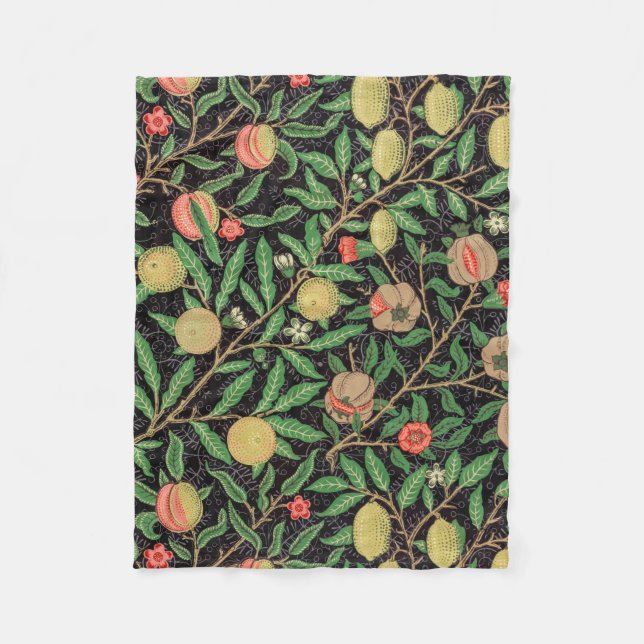 William Morris fruktmönster Vintage Fleecefilt (Framsidan)