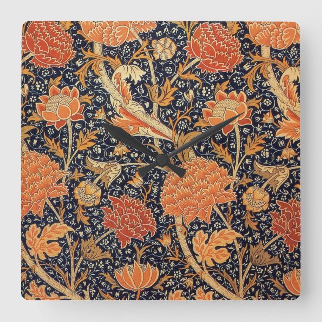 WILLIAM MORRIS FYRKANTIG KLOCKA (Framsida)