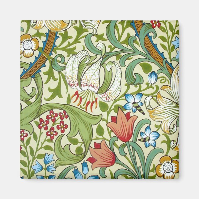 William Morris Garden Lily Tapet Magnet (Framsidan)