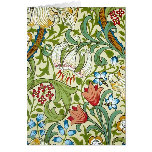 William Morris Garden Lily Tapet OBS Kort (Framsidan)