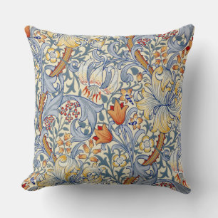 William Morris Gold Lily viktoriansk tapet Kudde