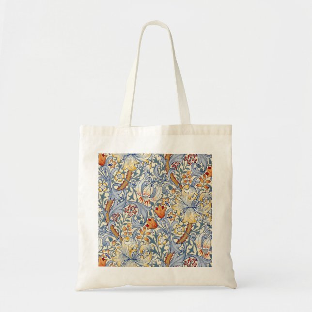 William Morris Gold Lily viktoriansk tapet Tygkasse (Framsidan)