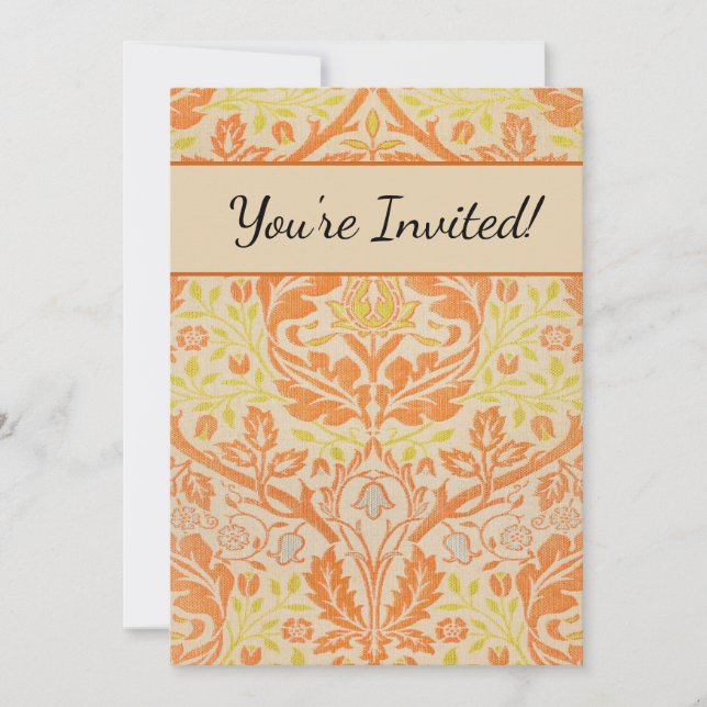 William Morris Golden Bough Tapestry Mönster Inbjudningar (Framsida)