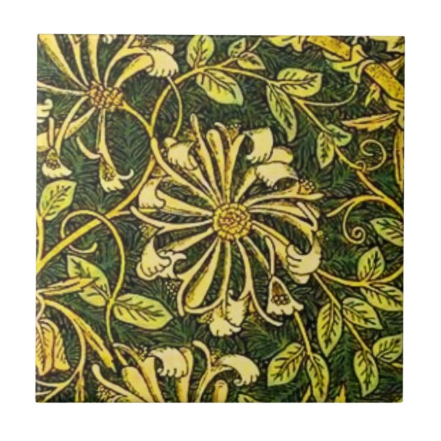William Morris Golden, honeysuckle 3 Kakelplatta (Framsidan)