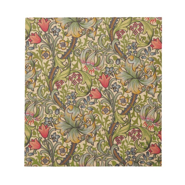William Morris Golden Lily Antique Anteckningsblock (Framsida)