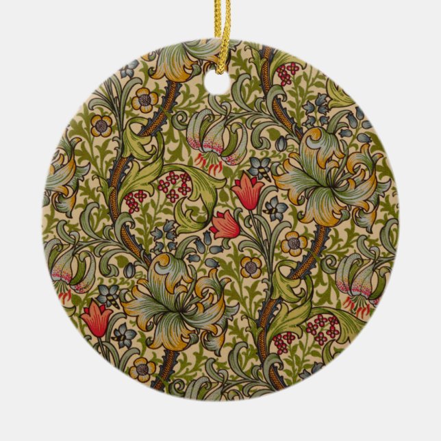 William Morris Golden Lily Antique Julgransprydnad Keramik (Framsidan)