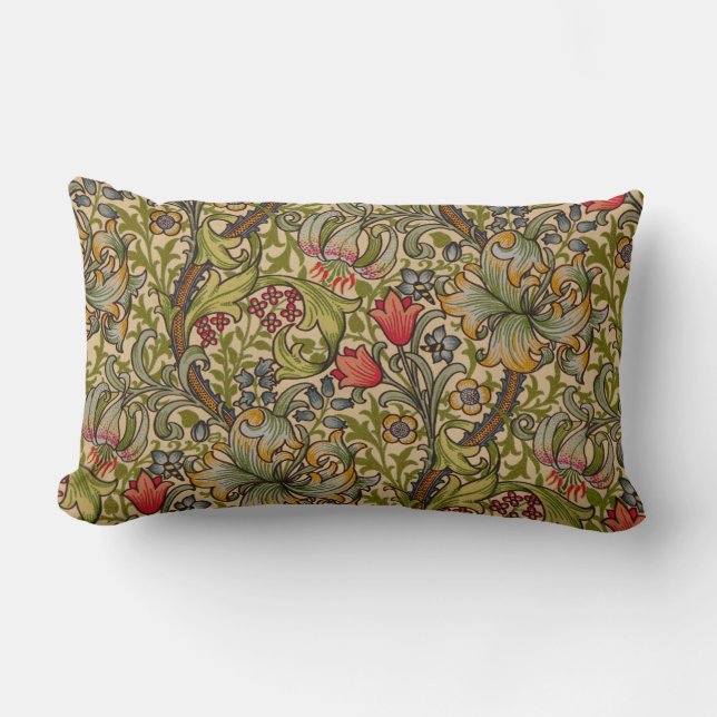 William Morris Golden Lily Antique Lumbarkudde (Framsida)