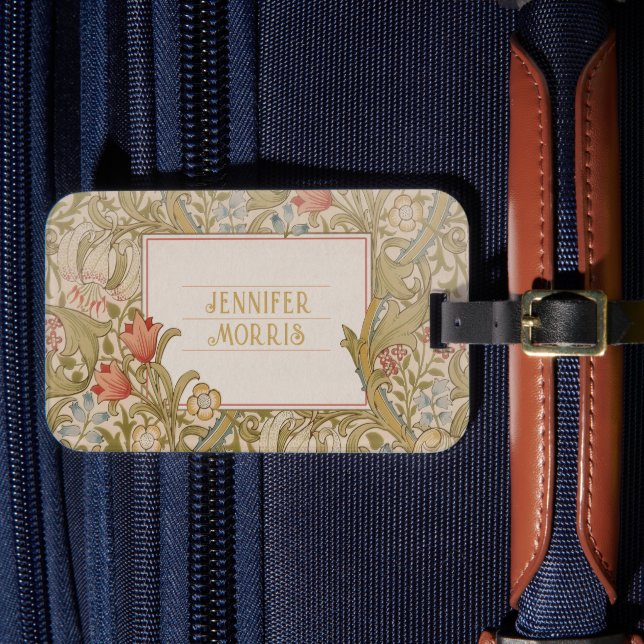 William Morris Golden Lily Art nouveau Bagagebricka (Framsida Insitu 4)