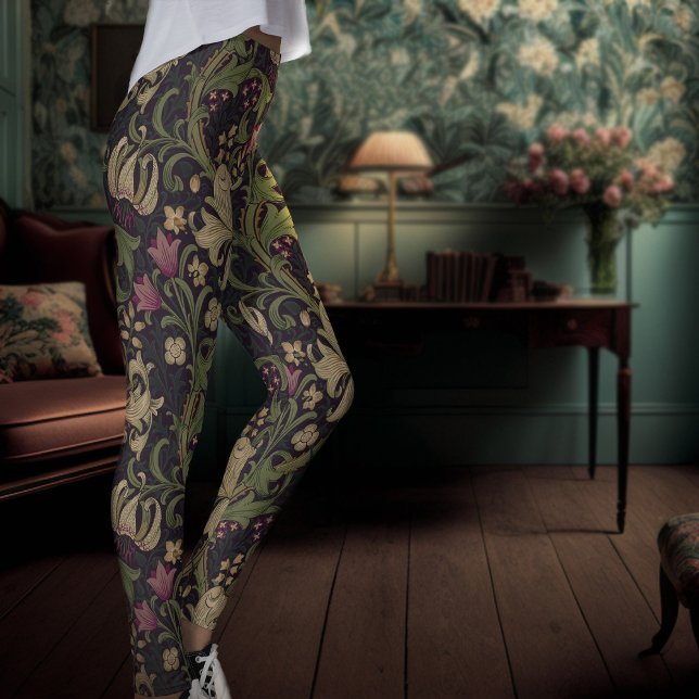 William Morris Golden Lily Art nouveau Blommigt Leggings (Skapare uppladdad)