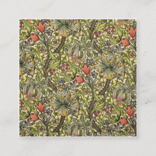 William Morris Golden Lily återställde Mönster Fyrkantigt Visitkort