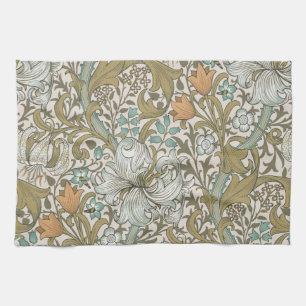 William Morris Golden Lily Blå Guld Klassisk Kökshandduk