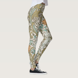 William Morris Golden Lily Blå Guld Klassisk Leggings