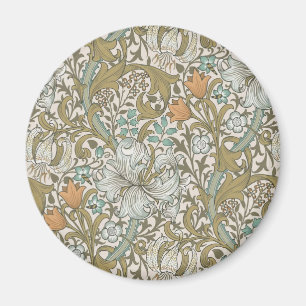 William Morris Golden Lily Blå Guld Klassisk Magnet