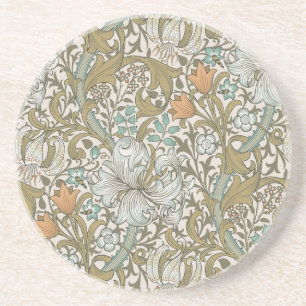 William Morris Golden Lily Blå Guld Klassisk Underlägg