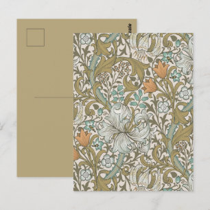 William Morris Golden Lily Blå Guld Klassisk Vykort