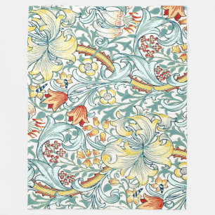 William Morris Golden Lily Blommönster Fleecefilt