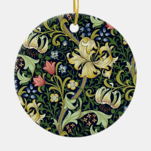 William Morris Golden Lily Blommönster Julgransprydnad Keramik