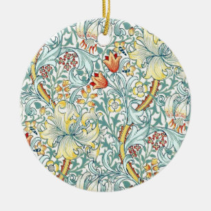 William Morris Golden Lily Blommönster Julgransprydnad Keramik