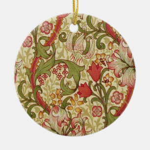 William Morris Golden Lily Blommönster Julgransprydnad Keramik