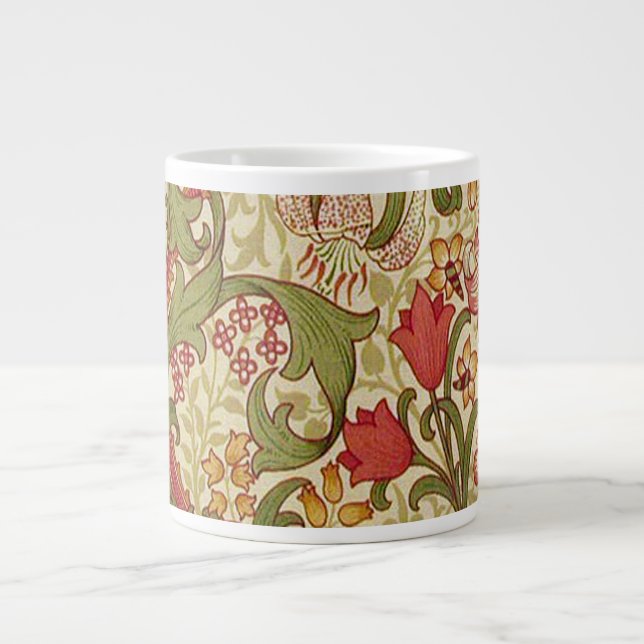 William Morris Golden Lily Blommönster Jumbo Mugg (Framsidan)