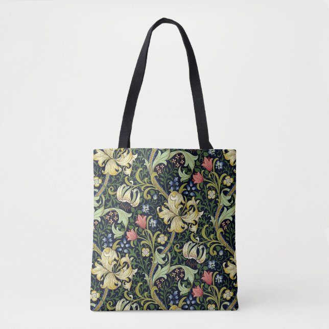 William Morris Golden Lily Blommönster Tygkasse (Framsida)